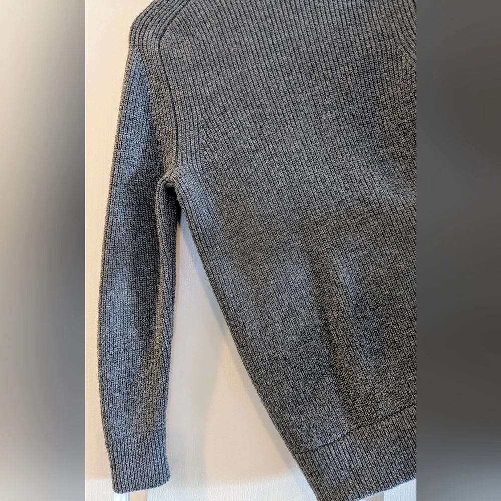 Everlane The Chunky Knit Wool Gray Cardigan Small Cabincore Preppy Academia - Picture 12 of 13